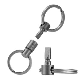 [KeyUnity] KA45 Titanium Key Ring 360° Swivel Connector Breakaway Quick Release Keychain with Key Ring, KA46