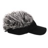 minkissy Visera con Pelo para Gorras De Pesca Béisbol Peluca