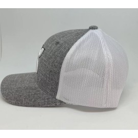 Hooey BaseBall Hat Cayman Grey White Mesh FlexFit S/M 2011GYWH-01