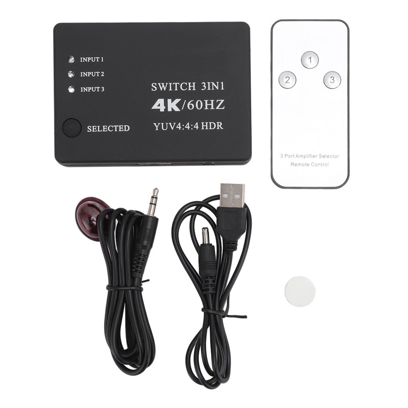 3 in 1 Out HD Multimedia Interface Switch 4K 60HZ