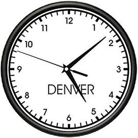 SignMission Beagle Denver Wall World time Zone Clock Office Business