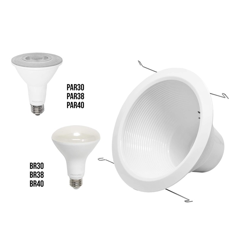 [6-Pack] PROCURU 6-Inch Recessed Light Shorty Cone Trim, Weatherproof Air-Tight,