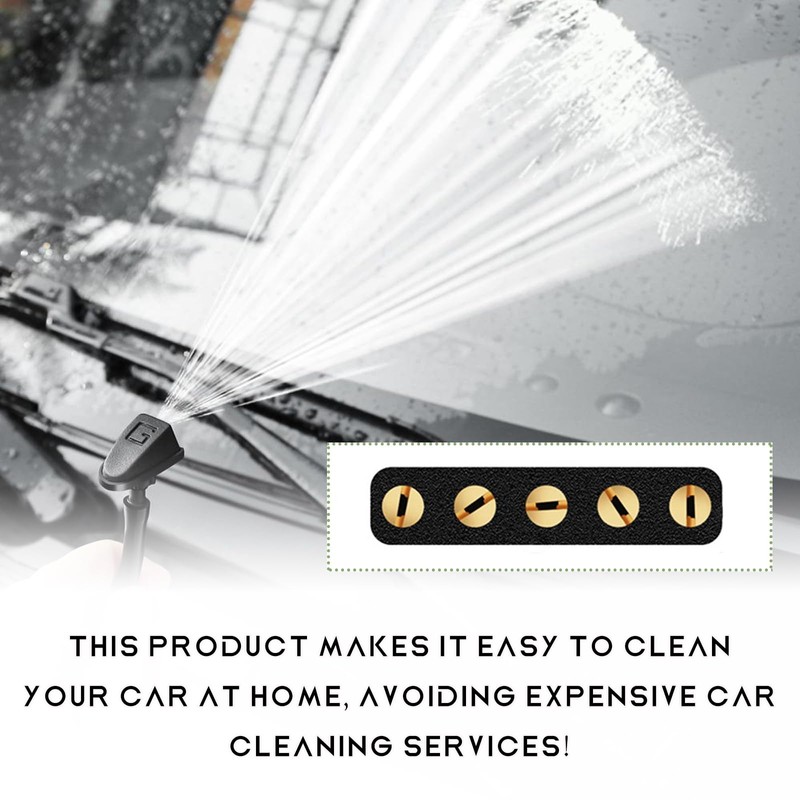 MUQIDA 2PCS Car Front Windshield Washer Nozzle, Adjustable Fan-Shaped Automotive