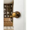 SORWDUERM 2 Pack Antique Brass Bronze Door Knob Interior Privacy