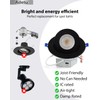 Adetu - 6 Inch 5CCT Black LED Gimbal, 360°+90°Adjustable Directional