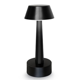 Egobasic Rechargeable Cordless Small Table Lamp Portable Battery Operated Lamp Touch 3 Way Dimmable Metal Bedside Night Light Lamps for Bedroom, Dining Room Patio Restaurant Bar Hotel (Black)