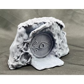 Unpainted The Hobbit Hole Bilbo’s Door Display Stand Resin Figure Rankin Bass