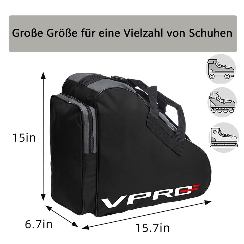 VPRO Ice Skate Bag, Roller Skate Bag, Inline Bag for