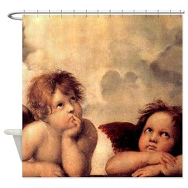 CafePress Raphaels Angels Decorative Fabric Shower Curtain