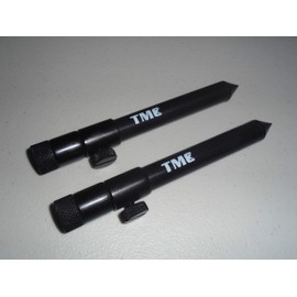 TMC 2 x Aluminium Bank Sticks 15-25 cm's. Rod Rests, Buzz Bar, Alarms. Fishing
