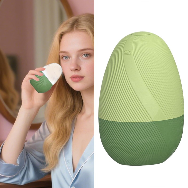 Ice Face Roller,Skin Care Soothing Massager - Egg Shape Face