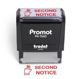 Promot Second Notice - Self Inking Rubber Stamp - Ink Stamps