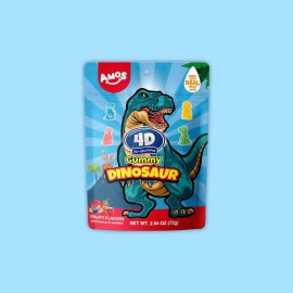 Amos 4D Gummy Dinosaur 72g (China) Exotic Snacks
