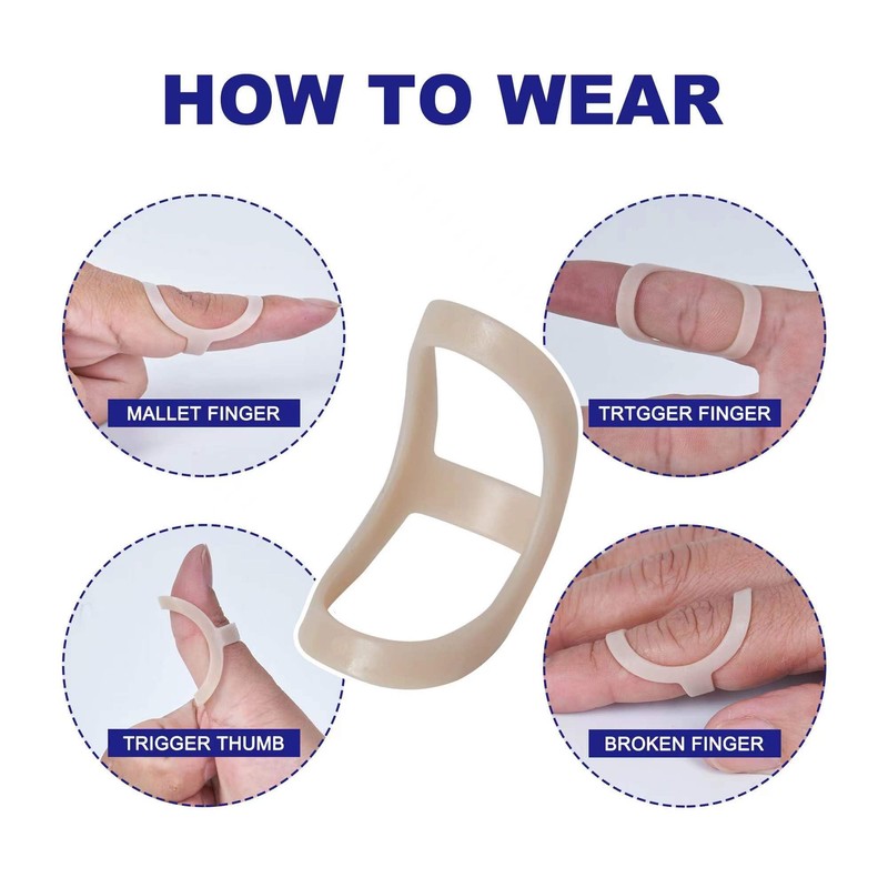 SOFT HOME 6 Pack Oval Finger Splints Waterproof Finger Splint
