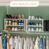 X-cosrack 2 Pack 2-Tier Shoe Rack Organizer for Closet, Expandable