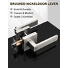 Tinewa 5 Pack Privacy Square Brushed Nickel Door Handles Interior,