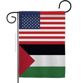 Nationality Palestine US Friendship Garden Flag Regional Nation International World Country Particular Area Small Decorative Gift Yard House Banner Double-Sided Made in USA 13 X 18.5