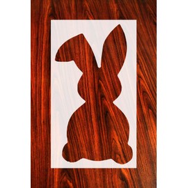 Reusable Sturdy Stencil - Easter Bunny Rabbit - 8.5" x 11" Cut Stencil Sheet for Arts and Crafts, Scrapbooking, Airbrush Painting, Drawing