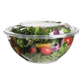 Renewable & Compostable Salad Bowls W/ Lids - 24oz., 50/pk, 3 Pk/Ct