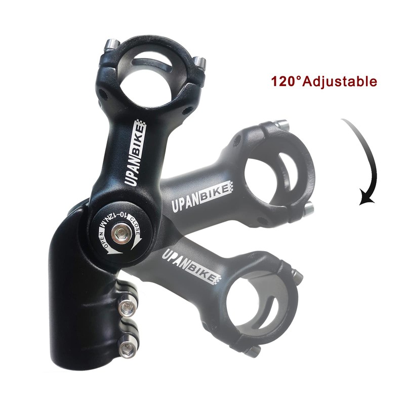 UPANBIKE Adjustable Bike Stem Riser Adapter 120 Degree 31.8mm*55mm Adjustale