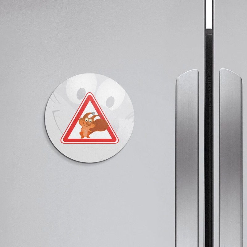 Unbranded Squirrel Warning Sign Animal | 4'' X 4'' Round