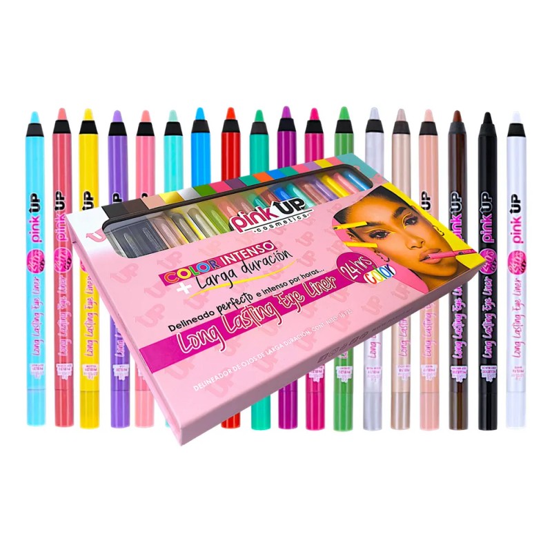 Lápiz Delineador Pink Up Long Lasting Eye Liner Box 18