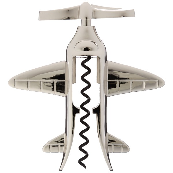 GODINGER Silver Art Airplane Self Pull Cork Screw,5.25L X 1.00W X 5.25H