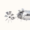 Aircraft Wind Sculpture Wind Powered Rotate Stainless Steel Airplane Windmill