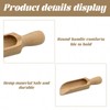 2 PCS Wooden Scoops,140mm Wood Bath Salt Scoops,Large Wooden Flour