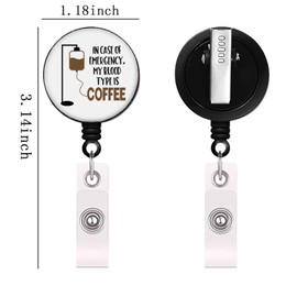 Coffee Inspired Badge Reel Coffee Lover Gift Coffee Drinker Gift Coffee Barista Gift (Coffee Badge CA)