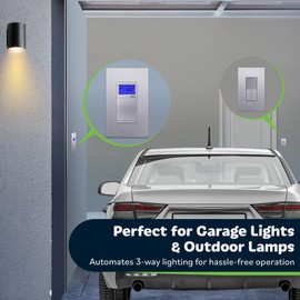 TOPGREENER Digital Astronomic Timer Switch, 7-Day Programmable Sunrise Sunset, Single Pole or 3-Way, Neutral Wire Required, 120VAC, UL Listed, TGT01-H-SV, Silver