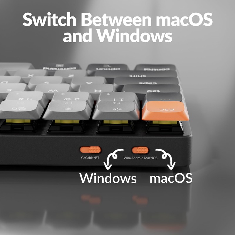 Keychron K3 Version 3 QMK Low Profile Mechanical Keyboard Wireless,