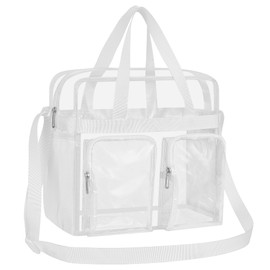 Clear Bag for Stadium Events 12x6x12 Clear Tote Bag for Women Transparent Lunch Bag for Work Sports Concert