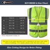 JKSafety 9 Pockets Class 2 High Visibility Zipper Front Safety