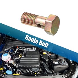 X AUTOHAUX 2 Set Banjo Bolt Brake Fitting Adapter Kit M8x1.25 Brake Line Thread Banjo Bolt with 8mm Spacers