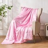 YASMENG Satin Blanket 150 x 200 cm Pink Satin Sofa