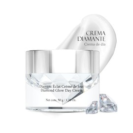 Marie d'Argan Crema Facial De Día Antiedad 50 g Con Hialuronato De Sodio, Niacinamida Y Polvo De Diamante, Hidratante, Iluminadora, Para Piel Seca Y Madura, Textura Ligera Y Rápida Absorción