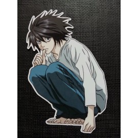 L Lawliet from Death Note Glossy Sticker Anime Waterproof!