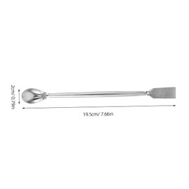 Operitacx Long Handle Stainless Steel Lab Spoon for Precise Chemical Scooping Ergonomic Design for Safe Handling of Hot Materials Laboratory Use
