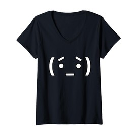 Womens Nerd Armin symbol face V-Neck T-Shirt