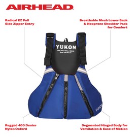Yukon Charlie's Sport Paddle Life Vest, Sapphire Blue, Small/Medium (13007-04-B-SA)
