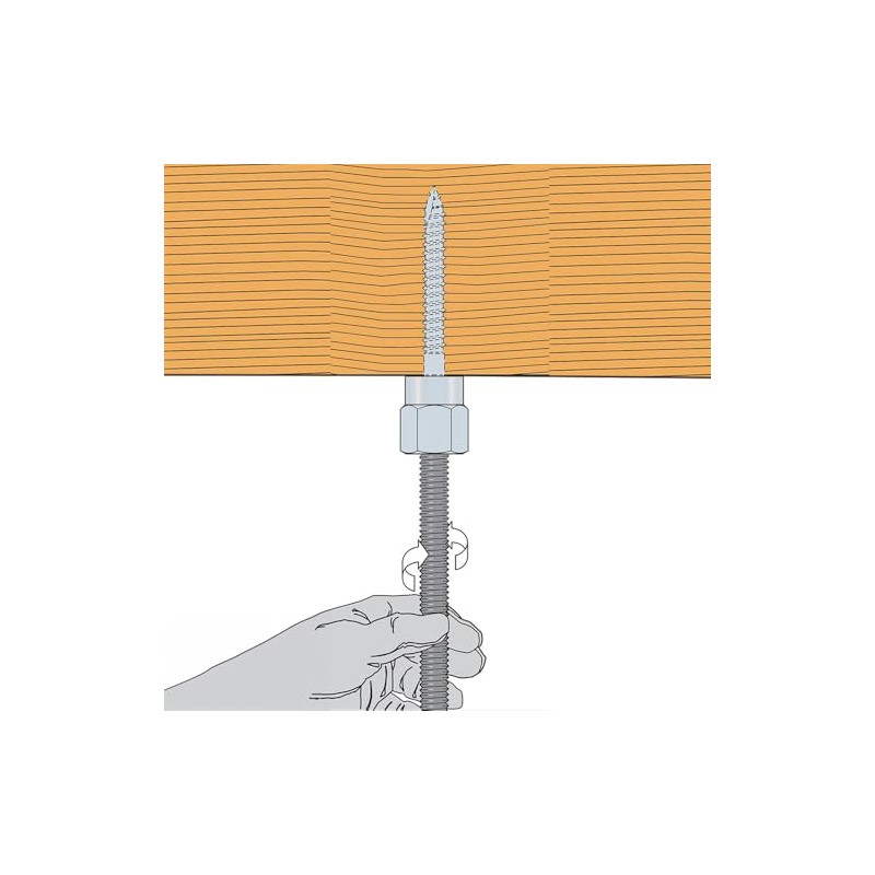 Simpson Strong-Tie RWV37212-3/8" Rod Hanger for Wood Vertical 5/16 x
