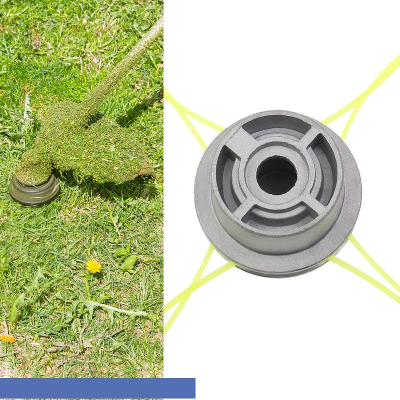 eMagTech Trimmer Head Replacement Silver Aluminum Universal Brushcutter Lawn Mower