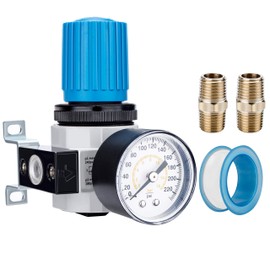 NANPU 3/8" BSP Pressure Regulator - Zinc Alloy Pressure Gauge (0-16 bar) for Air Compressors and Air Tools