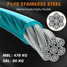 XiaZ Dog Tie Out Cable 15FT, Heavy Duty Dog Leads for Yard 8/10/15/20/30/50FT, Pet Runner Tether Chain Leash Outside for Small Medium Large Dogs Up to 120 LBS