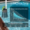 FLUENTPOWER Sump Pump, 1/2HP Submersible Water Pump, 2500GPH Utility Pump