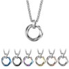 LinnWell Triple Ring Necklace Titanium Steel Necklace Three Interlocking Braided
