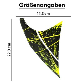 Knee Pad Gel Neon Side Motorcycle 3D Universal Tank Sticker Tank Protector Paint Protection Sticker Pad MR005 (Neon Yellow)