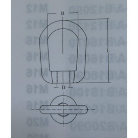 Stainless Steel 316 Type 804 US Shape Lifting Eye Nut 1/4" UNC Marine Grade