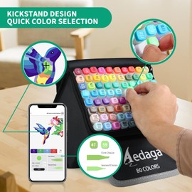 AEDAGA 80 Colors Alcohol Markers with Free App, Dual Tip Art Markers with Kickstand Case for Artists Adults and Kids. Alcohol Based Markers for Coloring Painting Sketching and Drawing, Great Gift
